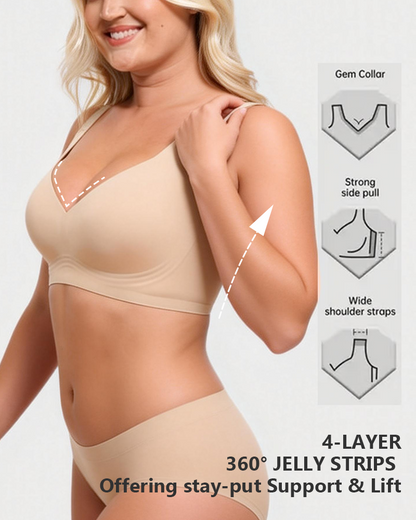 Soutien-gorge confort sans armatures, couvrance totale