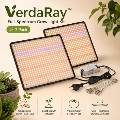 1200W Full Spectrum LED Grow Light Panel, 500 SMD2835 LEDs, Dimmable (3x3ft Coverage)