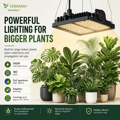 Dimmable Full Spectrum LED Grow Light for Large Indoor Plants