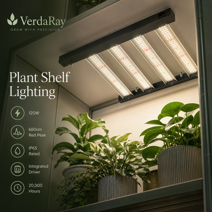 120W LED Grow Light Bar for Indoor Plants & Plant Shelves