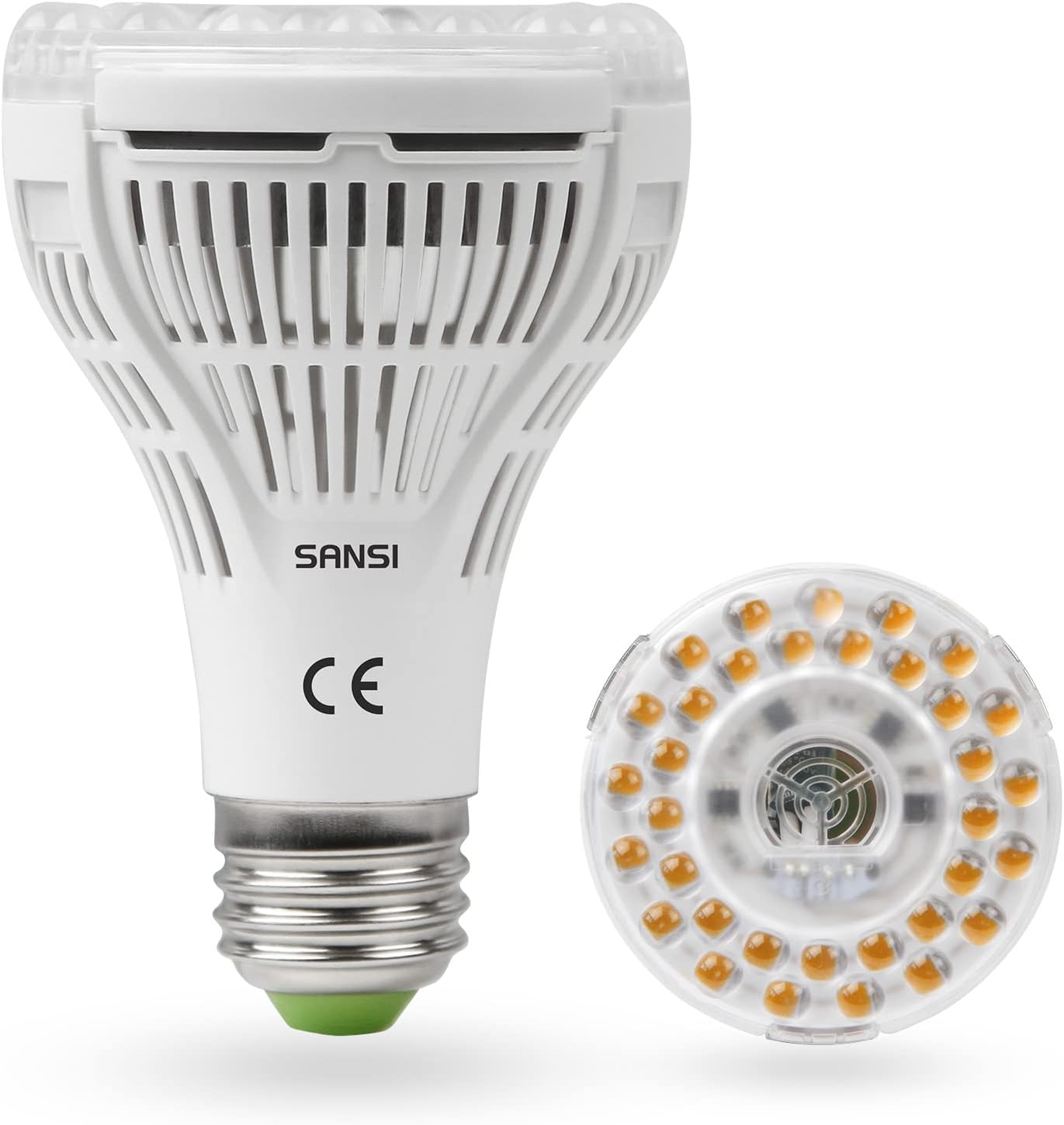 SANSI 36W LED Horticultural Lamp for Plant Growing, 400W Equivalent Full Spectrum Plant Growth Bulb E27, LED Grow Light for Hydroponic Greenhouse Grow Tent (PPF:65μmol/s)