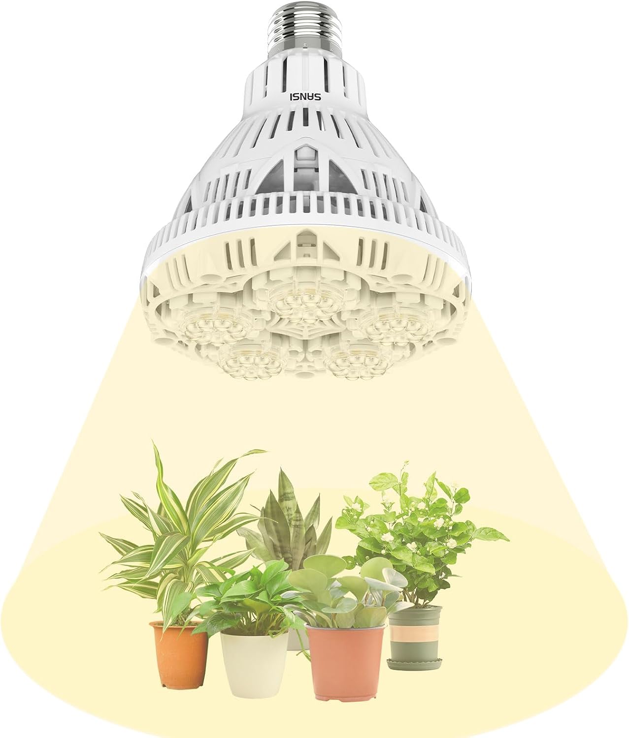 SANSI 36W LED Horticultural Lamp for Plant Growing, 400W Equivalent Full Spectrum Plant Growth Bulb E27, LED Grow Light for Hydroponic Greenhouse Grow Tent (PPF:65μmol/s)