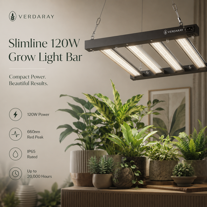 120W LED Grow Light Bar for Indoor Plants & Plant Shelves