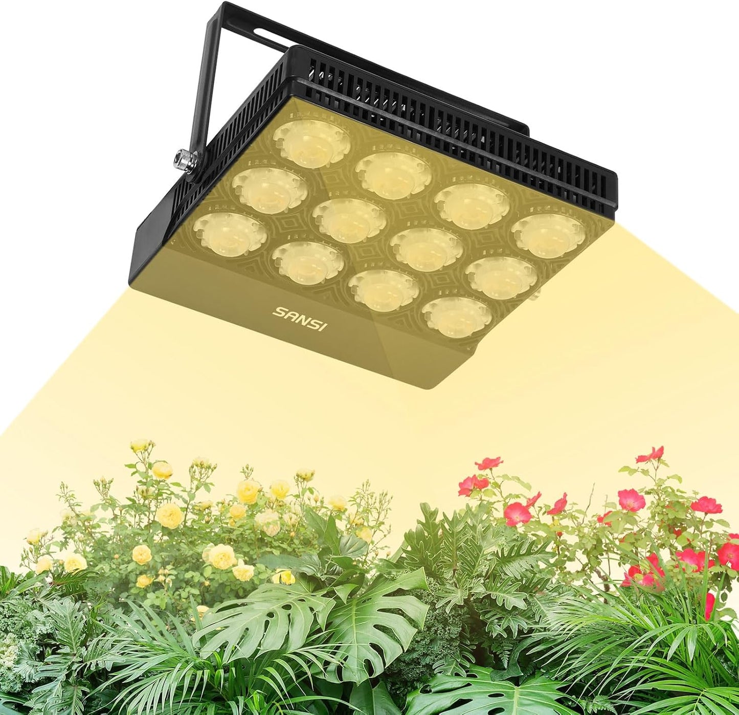 SANSI Dimmable 1000W LED Horticultural Lamp, Full Spectrum Plant Growth Lamp IP54 Waterproof for Germination Growth Flowering, Dimmable 0% to 100% (PPF 158 umol/s)