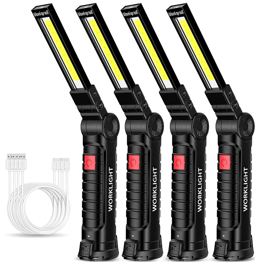 Wholesale Usb Rechargeable Folding 360 Degree Rotate Work Light 5 Modes Led Worklight With Magnetic Base