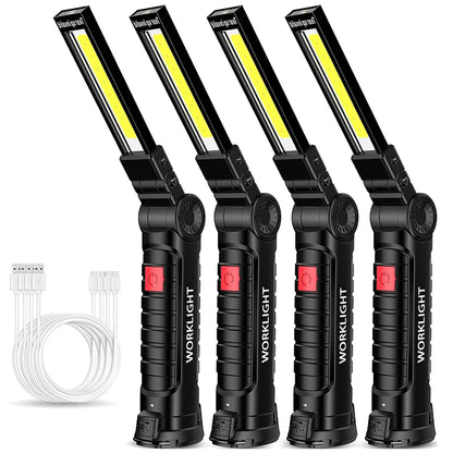 Wholesale Usb Rechargeable Folding 360 Degree Rotate Work Light 5 Modes Led Worklight With Magnetic Base