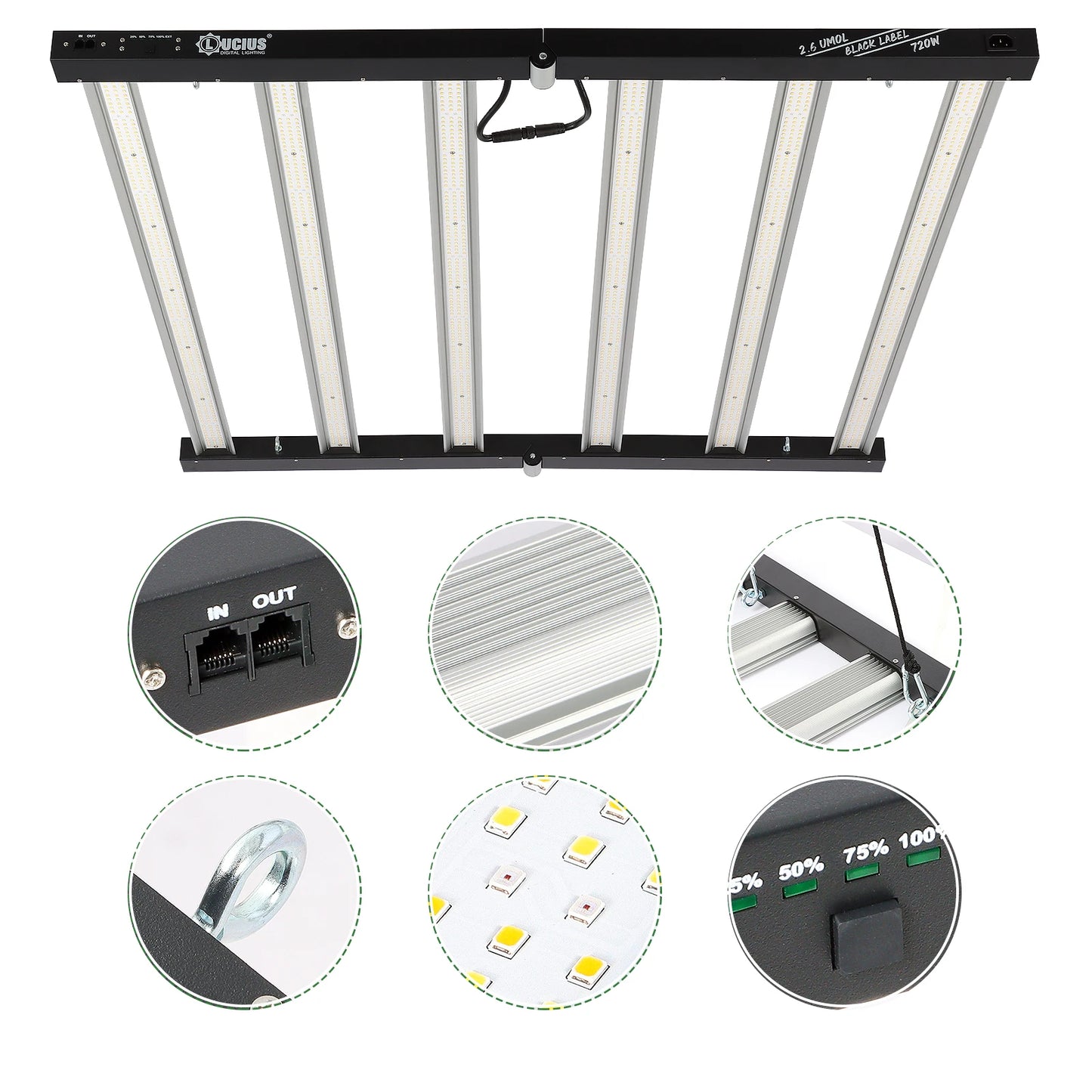 Dimmable 720W Led Grow Light Full Spectrum Growing Indoor Veg and Bloom Commercial Best Sell Dimmable Led Grow Light