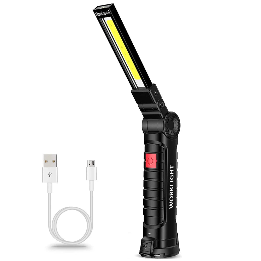 Wholesale Usb Rechargeable Folding 360 Degree Rotate Work Light 5 Modes Led Worklight With Magnetic Base