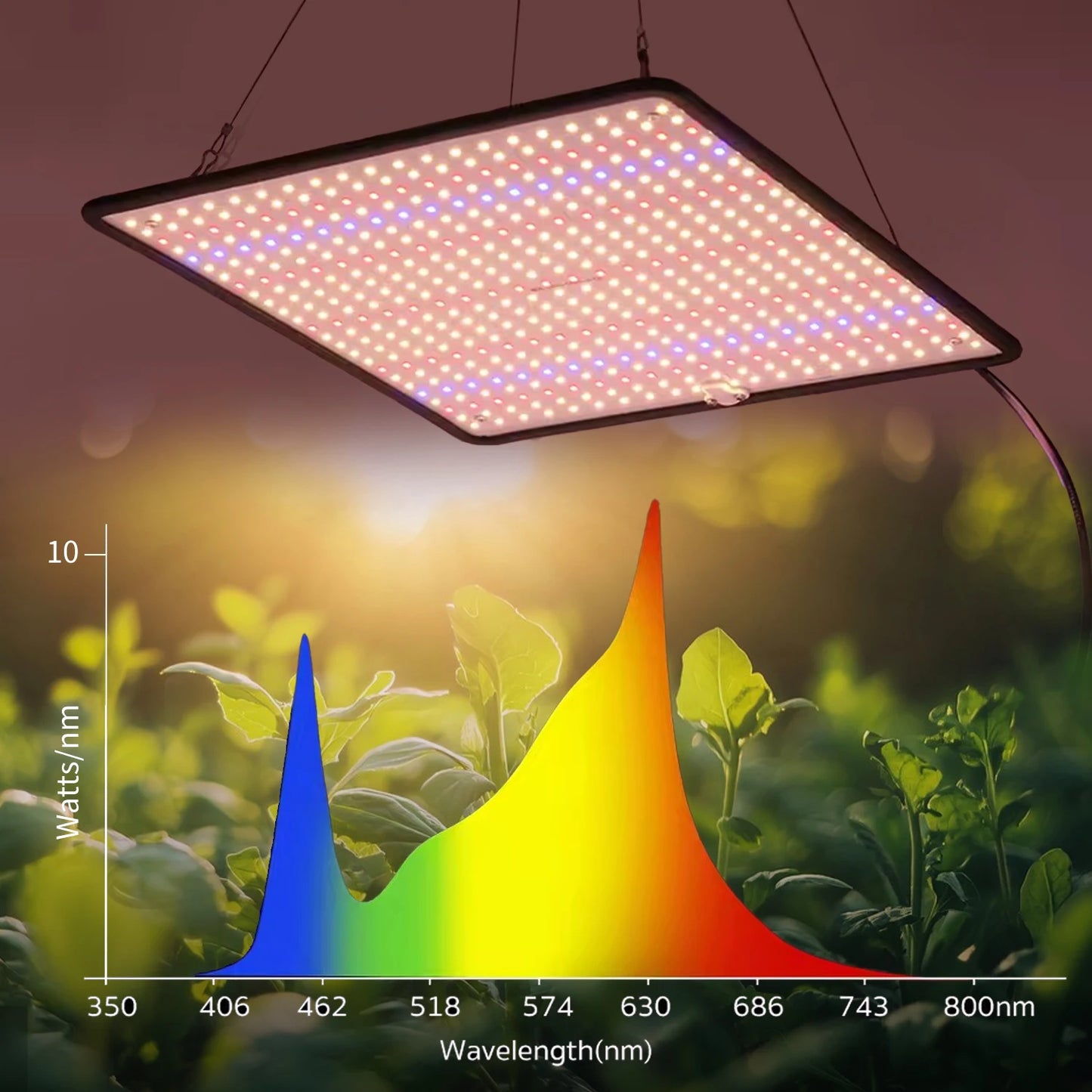 Lampe de culture LED à spectre complet 1200W, 500 LED SMD2835, dimmable, pour couverture 3x3, croissance et floraison