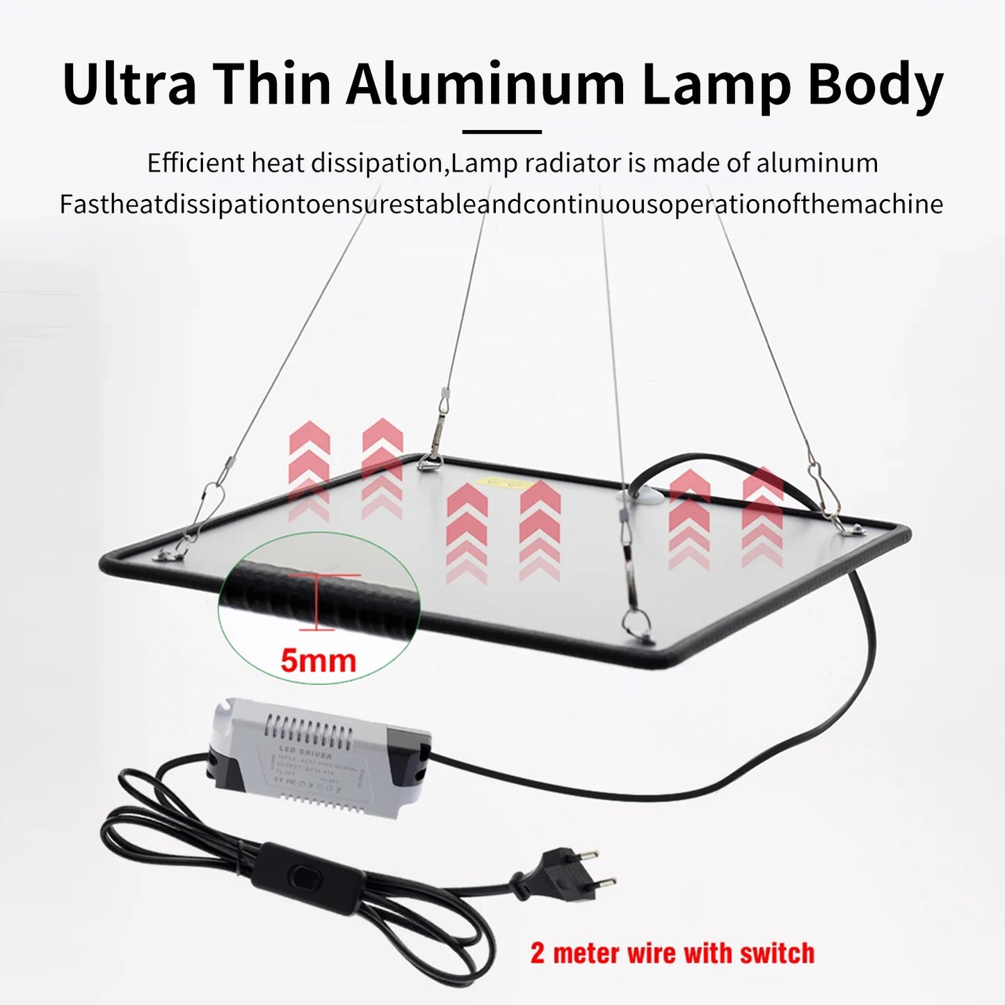 Lampe de culture LED à spectre complet 1200W, 500 LED SMD2835, dimmable, pour couverture 3x3, croissance et floraison