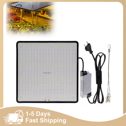 Lampe de culture LED à spectre complet 1200W, 500 LED SMD2835, dimmable, pour couverture 3x3, croissance et floraison