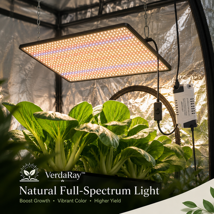 1200W Full Spectrum LED Grow Light Panel, 500 SMD2835 LEDs, Dimmable (3x3ft Coverage)